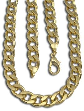 Corrente grossa masculina folheada a ouro (Grumet)